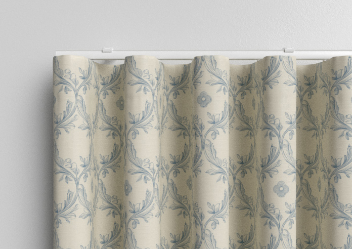 Trellis Prints, Vine and Bloom Romsey Raffs Blue - Made to Measure Curtains - Image 13